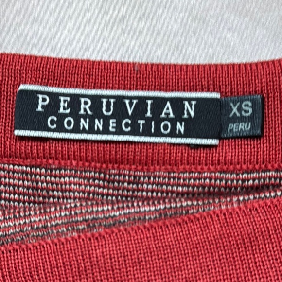 Peruvian Connection Red Patterned Women's Pencil Skirt XS Aztec Pima Cotton Soft - Picture 7 of 10